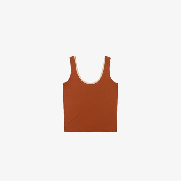 Rust-Colored Knit Tank Top - Picture 1 of 2